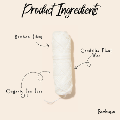 Natural White Bamboo Floss Refill 2 Pack | Sustainable | Zero Waste
