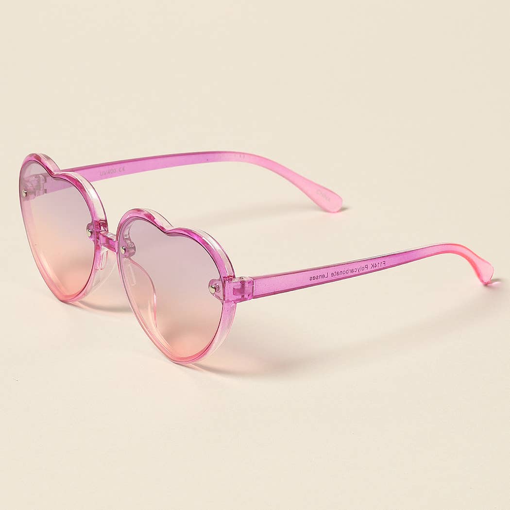 Kid's Heart Shaped Gradient Sunglasses