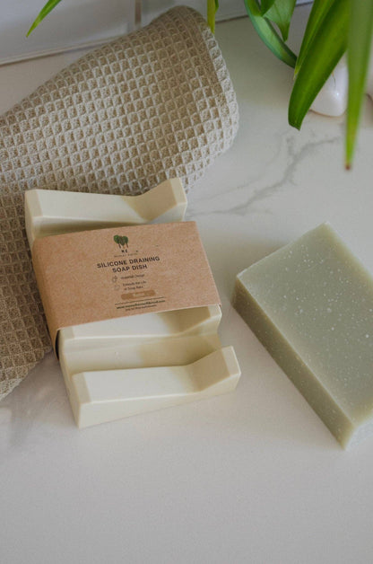Earth-Friendly Silicone Draining Soap Dish - Zero Waste, No Plastic Packaging