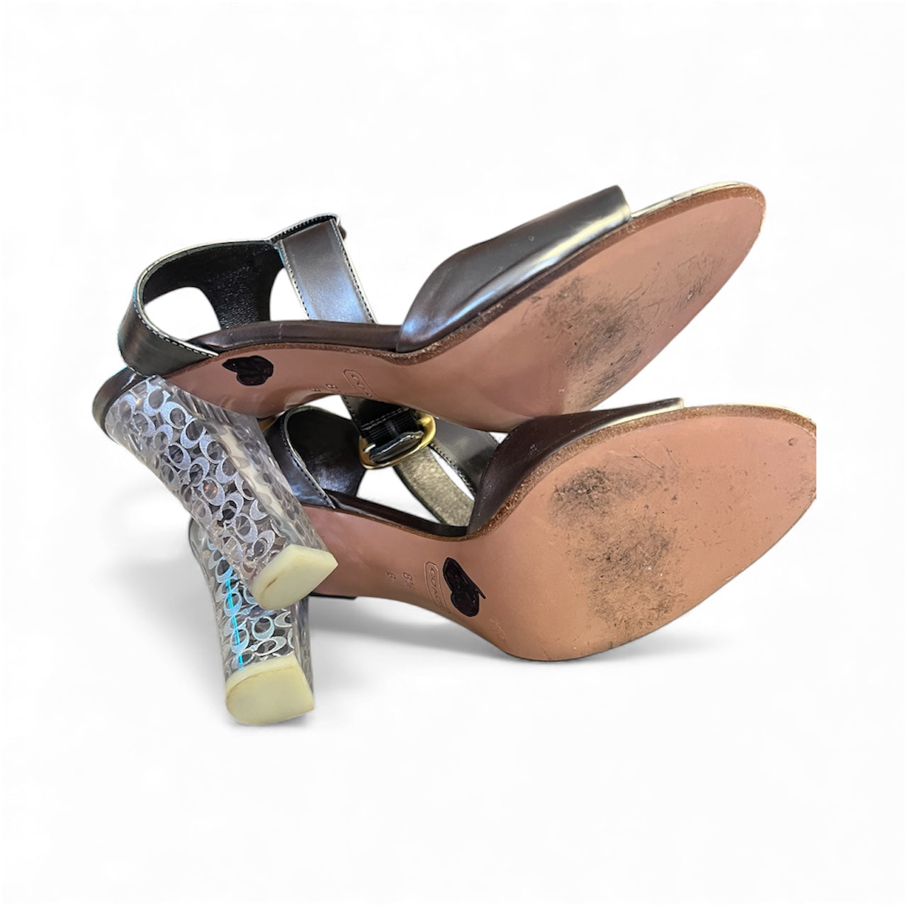 Coach Clear Logo Design Heels size 8.5