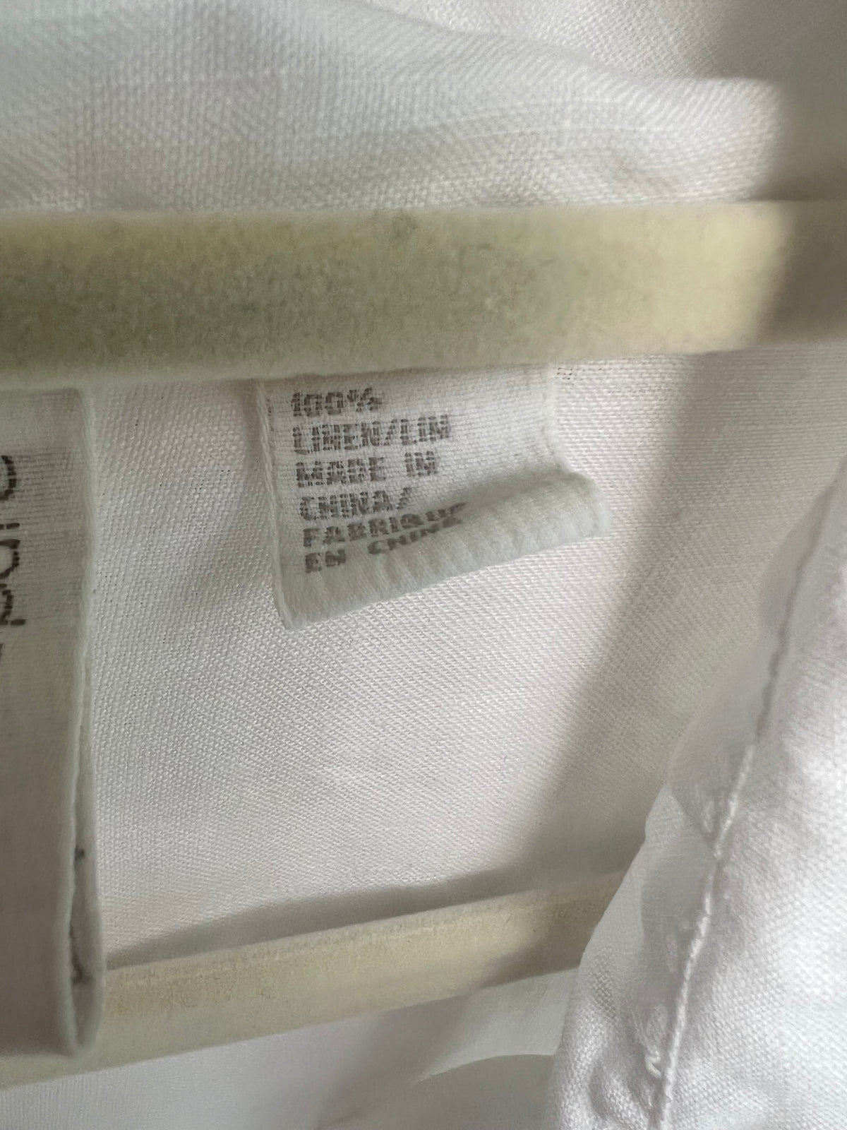 DKNY Pure 100% Linen White Button-Up Shirt, Size XXL