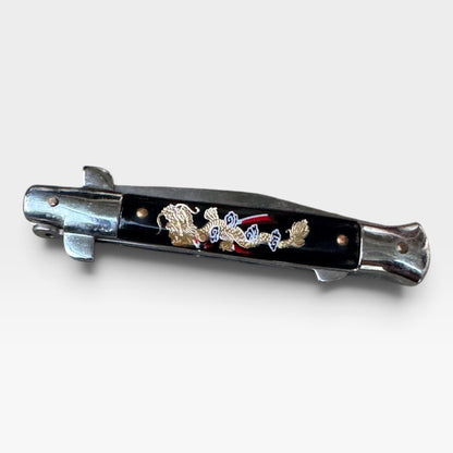 Vintage Japanese Dragon Swinguard Stiletto Pocket Knife