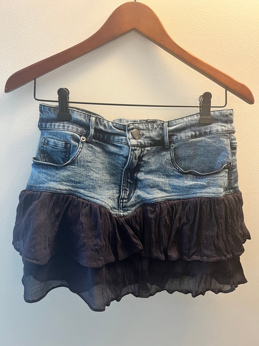 Denim Mini Skirt - Basic Pleasure Mode - size S