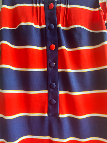 Loubella Vintage Late 60s to Mid 70s Striped Maxi, Size M
