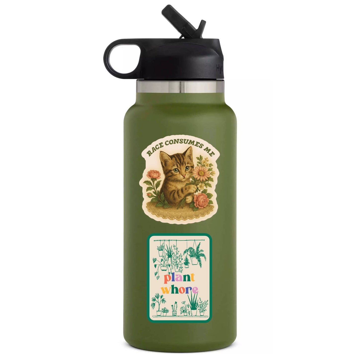 “Rage Consumes Me” Feisty Kitty Cat Sarcastic Cute High Quality Vinyl Sticker