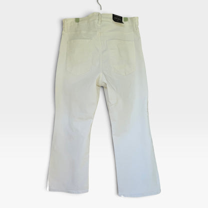 NWT Banana Republic Vintage Stretch Cropped Bootcut White Jeans, Size 16 (33)