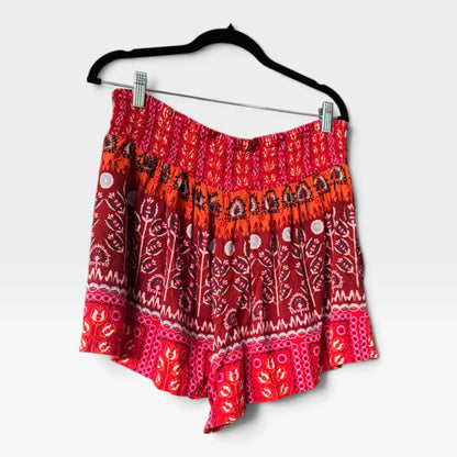 Anthropologie Shorts, Wide-Leg, Ruched, Pull-On, Elastic Waist, Size L