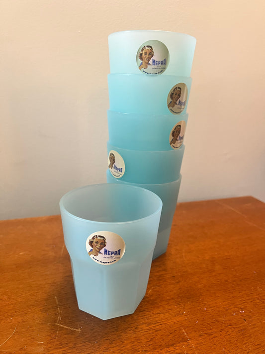 Mepra of Italy—6 Low Tumblers Set, Lt Blue