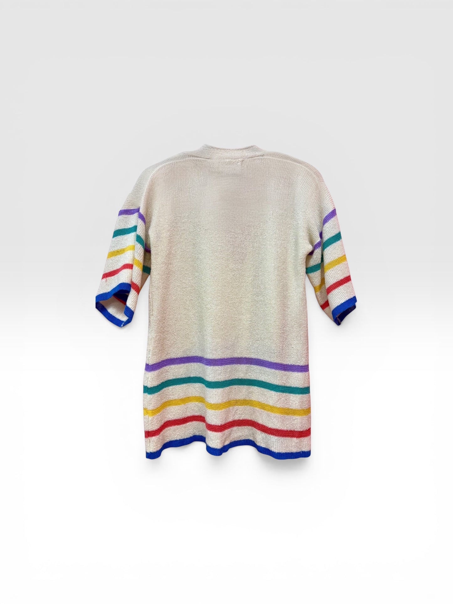 Vintage Sweater with Rainbow Stripes by Sheridan Creations, size m/l