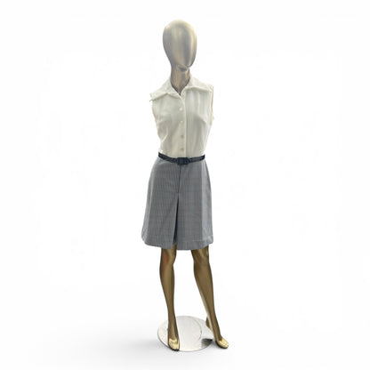 Vintage 70s Trompe L’oeil Day Dress, Mod Poly Houndstooth, Size S