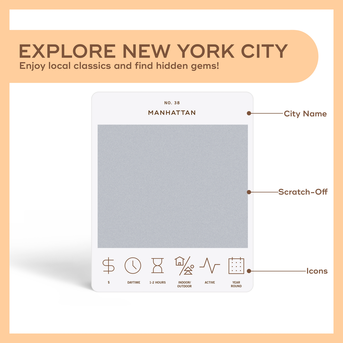 New York City Adventure Bucket List Cards