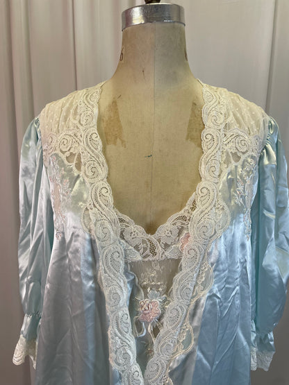 Vintage 90s 2-Piece Peignor and Negligee Set, size m