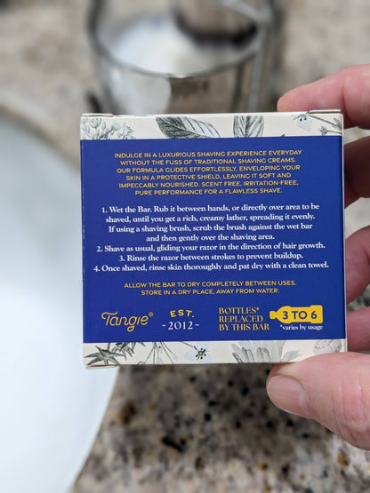 Tangie Shave Cream Bar – Zero Waste Face & Body