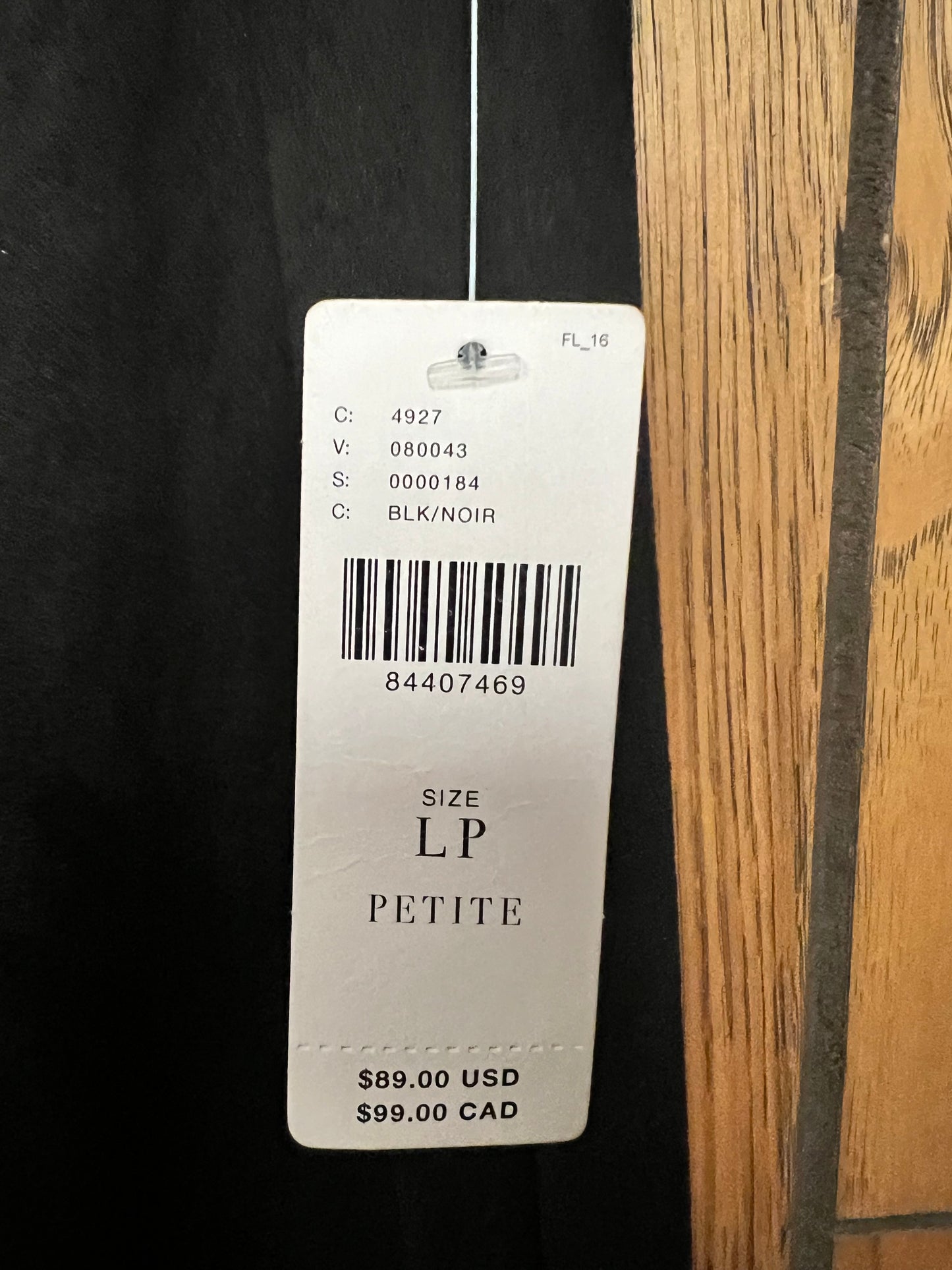 NWT Anthropologie Pull-On Black Trousers size LP
