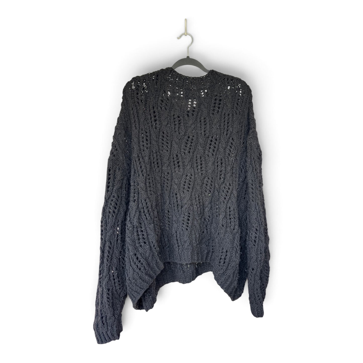 DKNY | Donna Karan New York | Black Relaxed Fit Chunky Knit Sweater, Size XXL