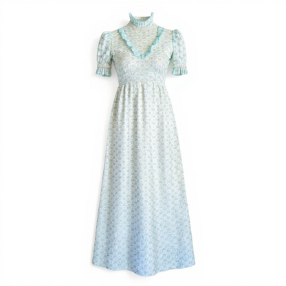 Eyelet Vintage 70’s Maxi-Length Prairie Dress, size s