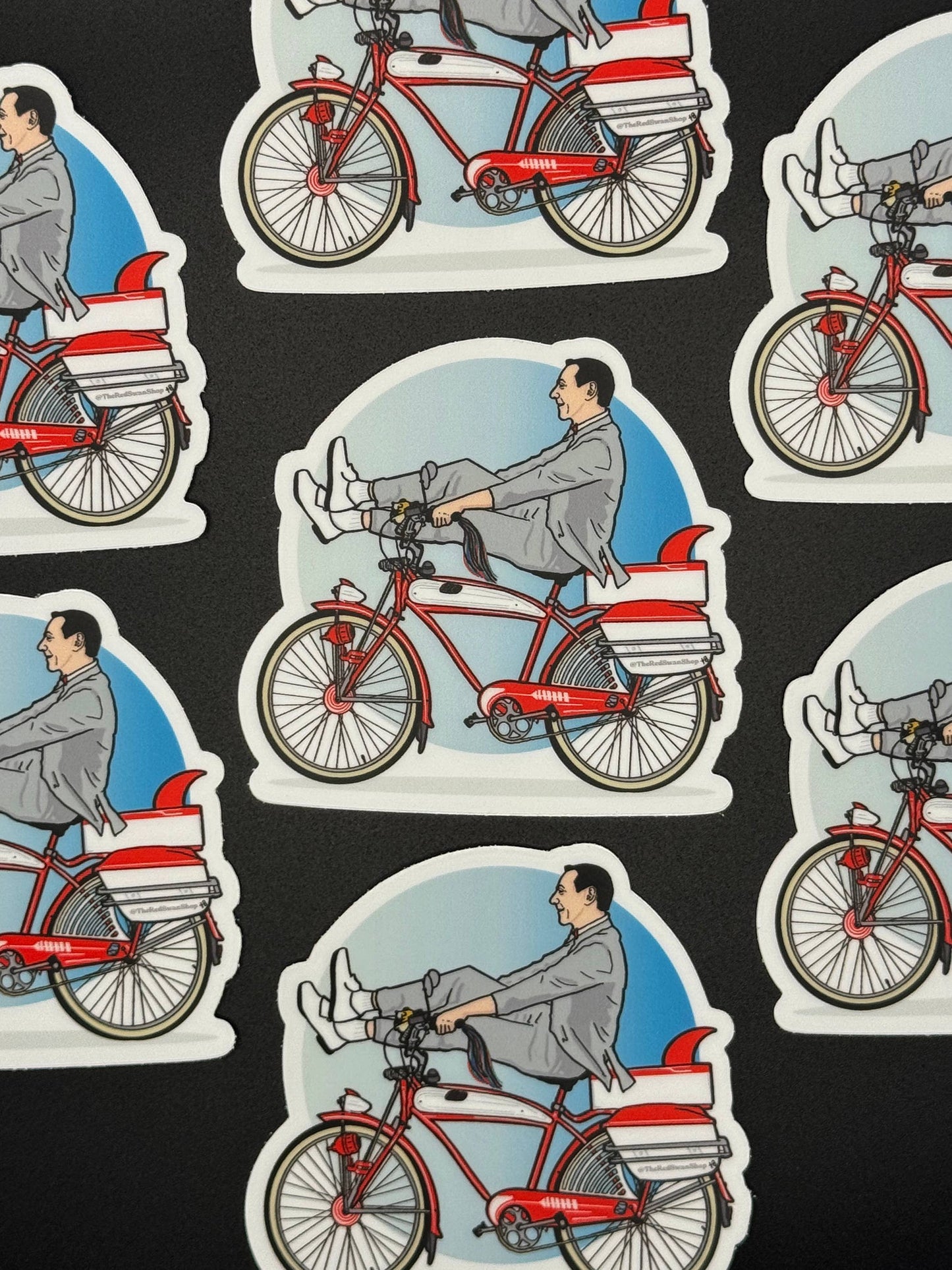 Vinyl Decal - Pee Wee Herman - Bike Ride