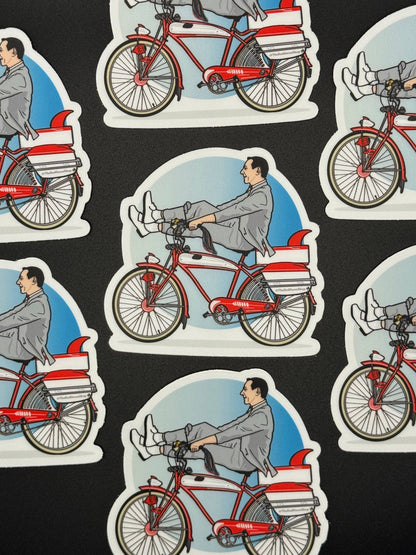 Vinyl Decal - Pee Wee Herman - Bike Ride