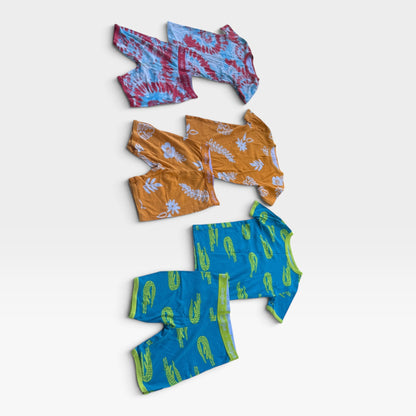 Bundle | Three Matching Sets of Kids Cat & Jack Pajamas | 100% Cotton | Size 8