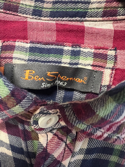 Vintage Y2K Ben Sherman Plaid Button Up Flannel Shirt, size s