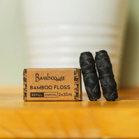 Charcoal Bamboo Floss Refill 2 Pack | Sustainable | Zero Waste