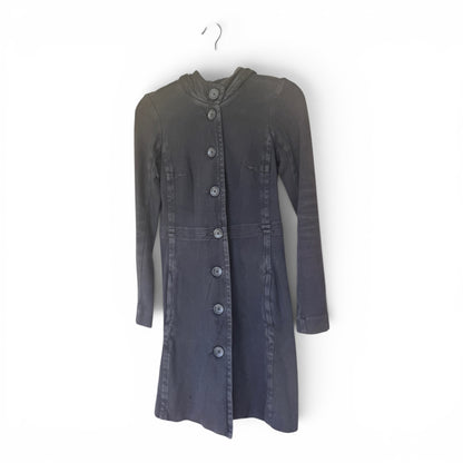 James Perse Vintage Long Hooded Sweatshirt Coat / Jacket, Size 1 (S)