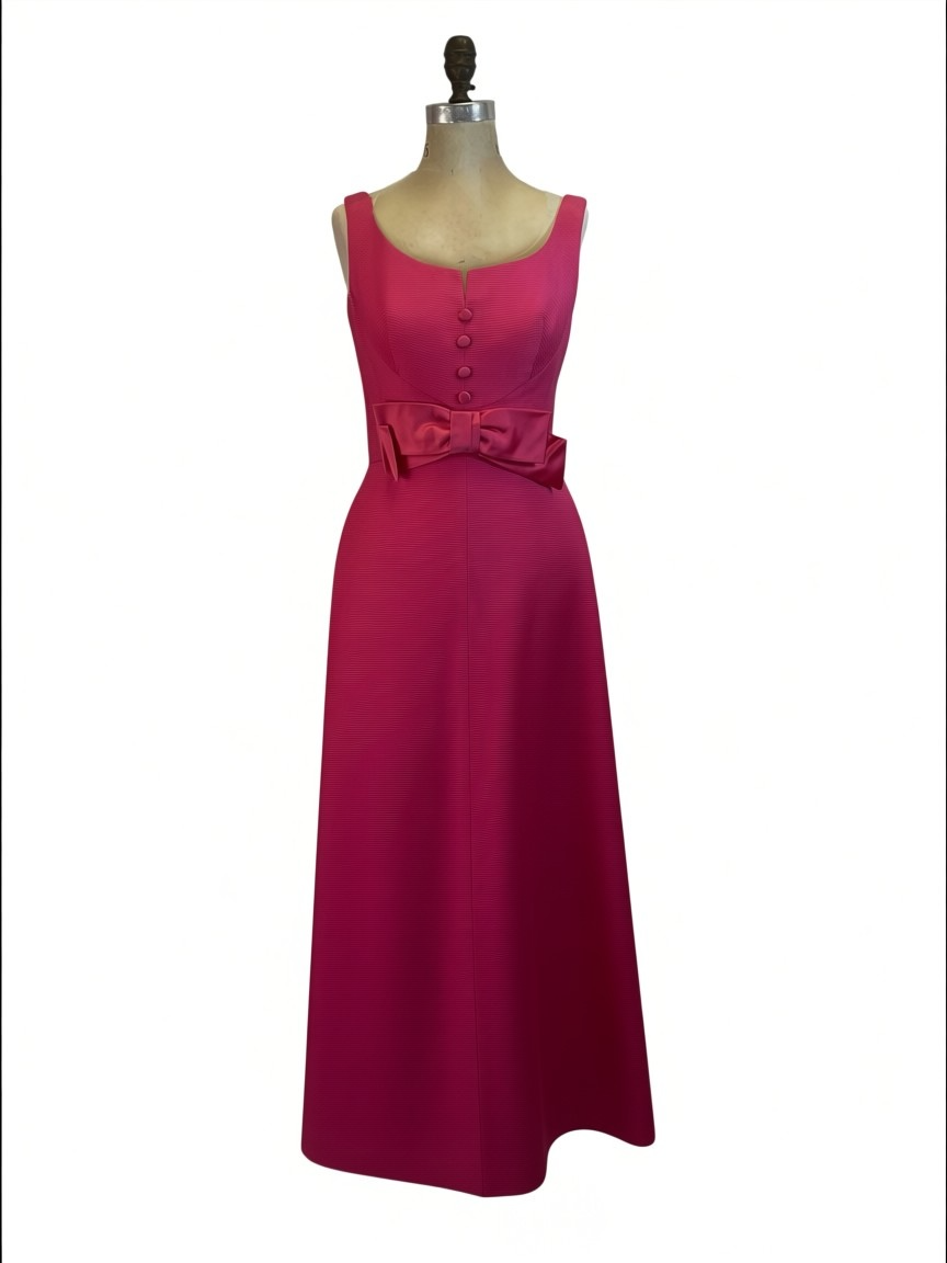 Two-Piece Vintage Pink Gown & Matching Coat by Frederick & Nelson, size s