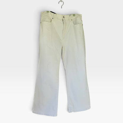 NWT Banana Republic Vintage Stretch Cropped Bootcut White Jeans, Size 16 (33)