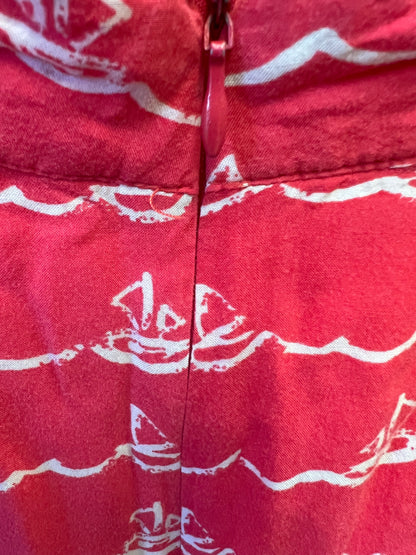Vintage Brooklyn Industries Red Sailboat Skirt, size L