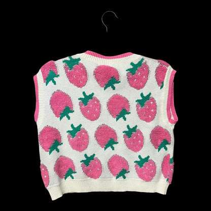 Strawberry Sweater Vest size s/m