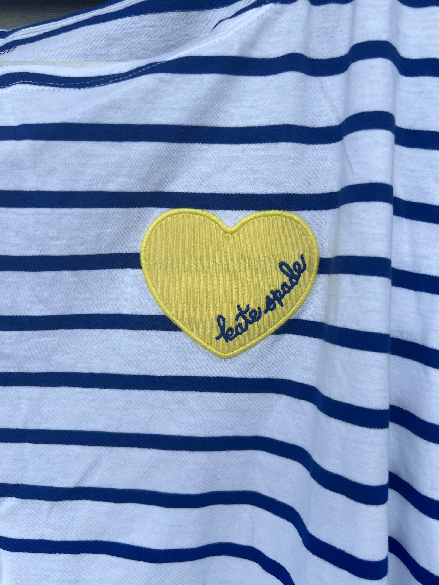 NWT Kate Spade Blue Striped Long Sleeved Tee, size xl