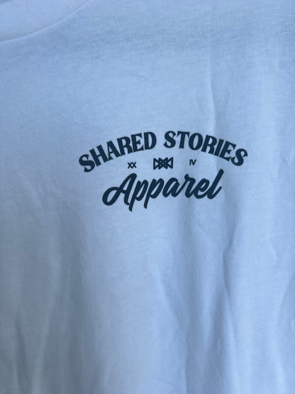 Shared Stories Apparel EUC ‘Til Death Do Us PART Skeleton Art Gallery Graphic T-Shirt, Size L