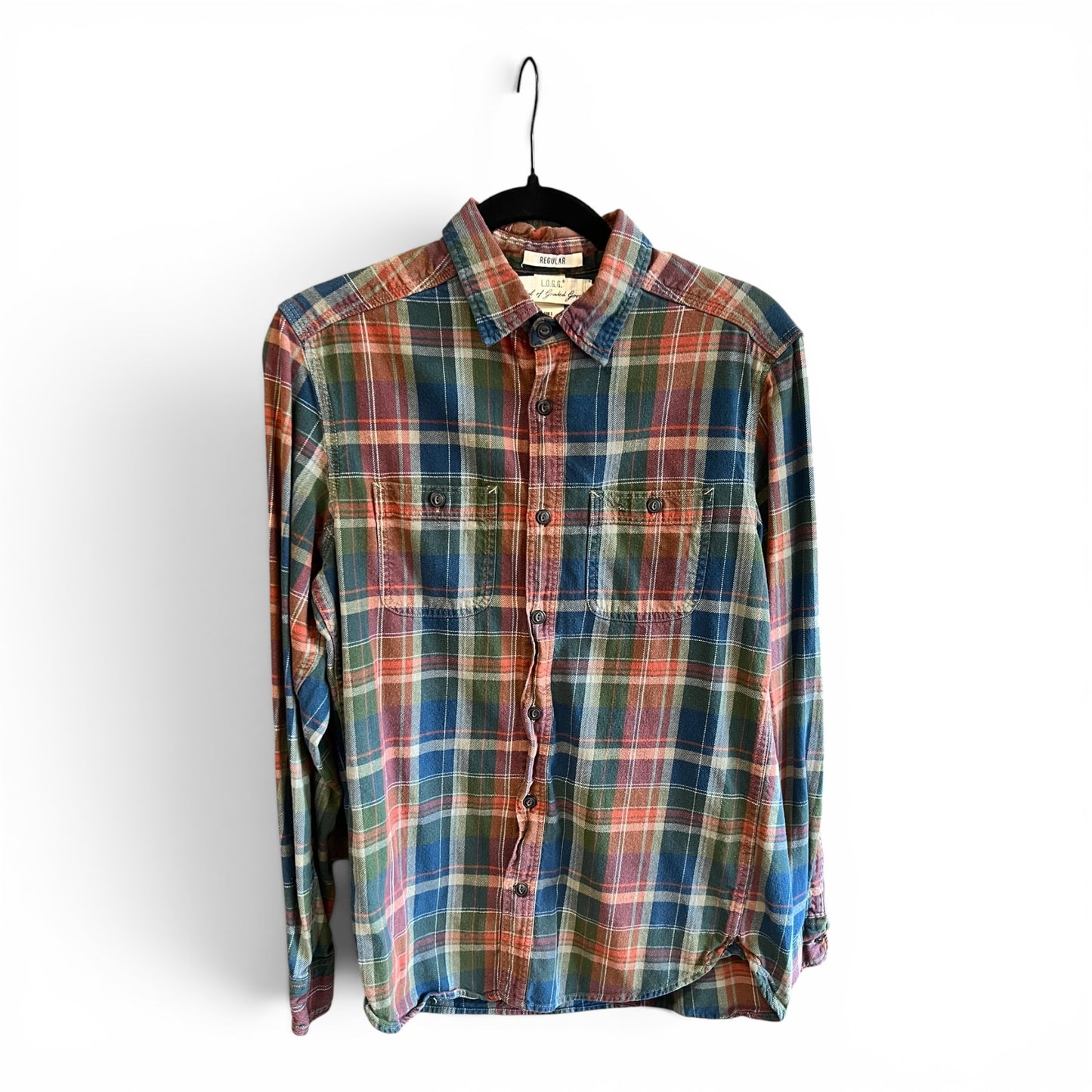 L.O.G.G. H&M Y2K Flannel Button Down Shirt, size s