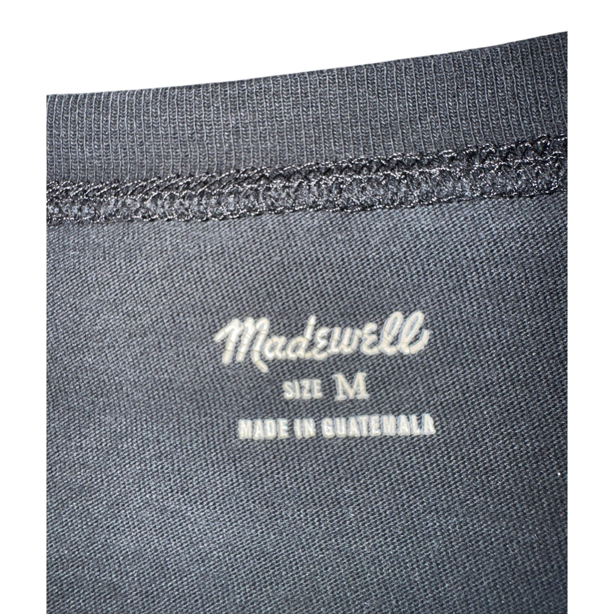 Madewell Black Cut-Off Crop Top T-Shirt, Size M