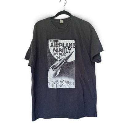 Airplane Family & Live Dead ‘69 Black Gildan Band Concert T-Shirt, XL