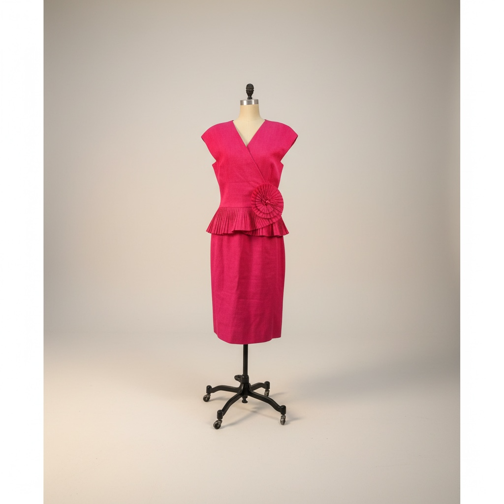 Vintage Albert Nipon Pink Pencil Dress, size 8