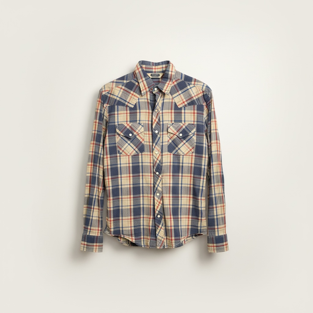 Vintage Salt Valley Western Pearl Button Plaid Shirt, size s