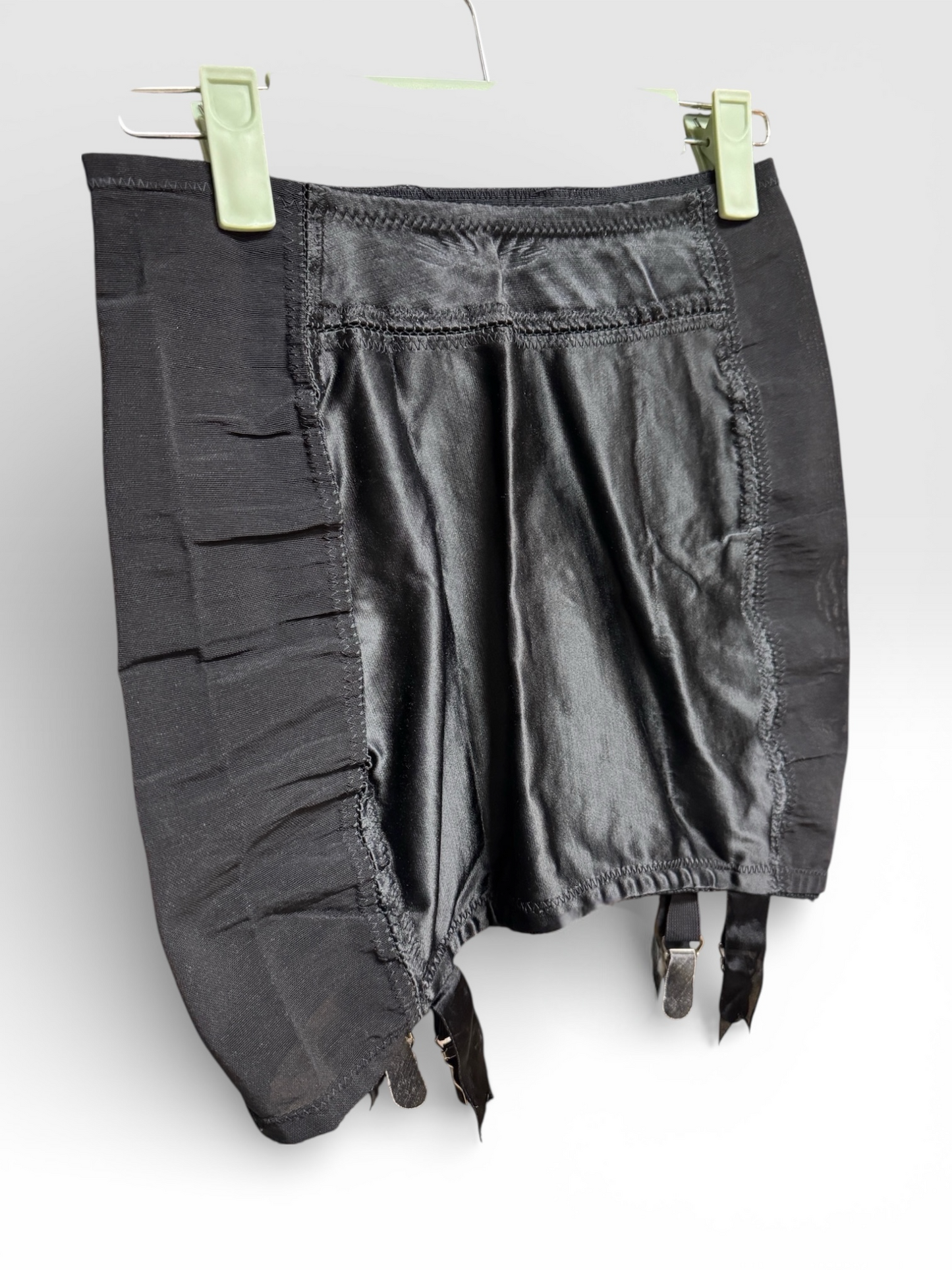 Vintage Black Girdle with Garter Straps, Renette Foundations
