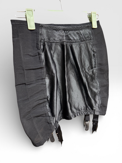 Vintage Black Girdle with Garter Straps, Renette Foundations