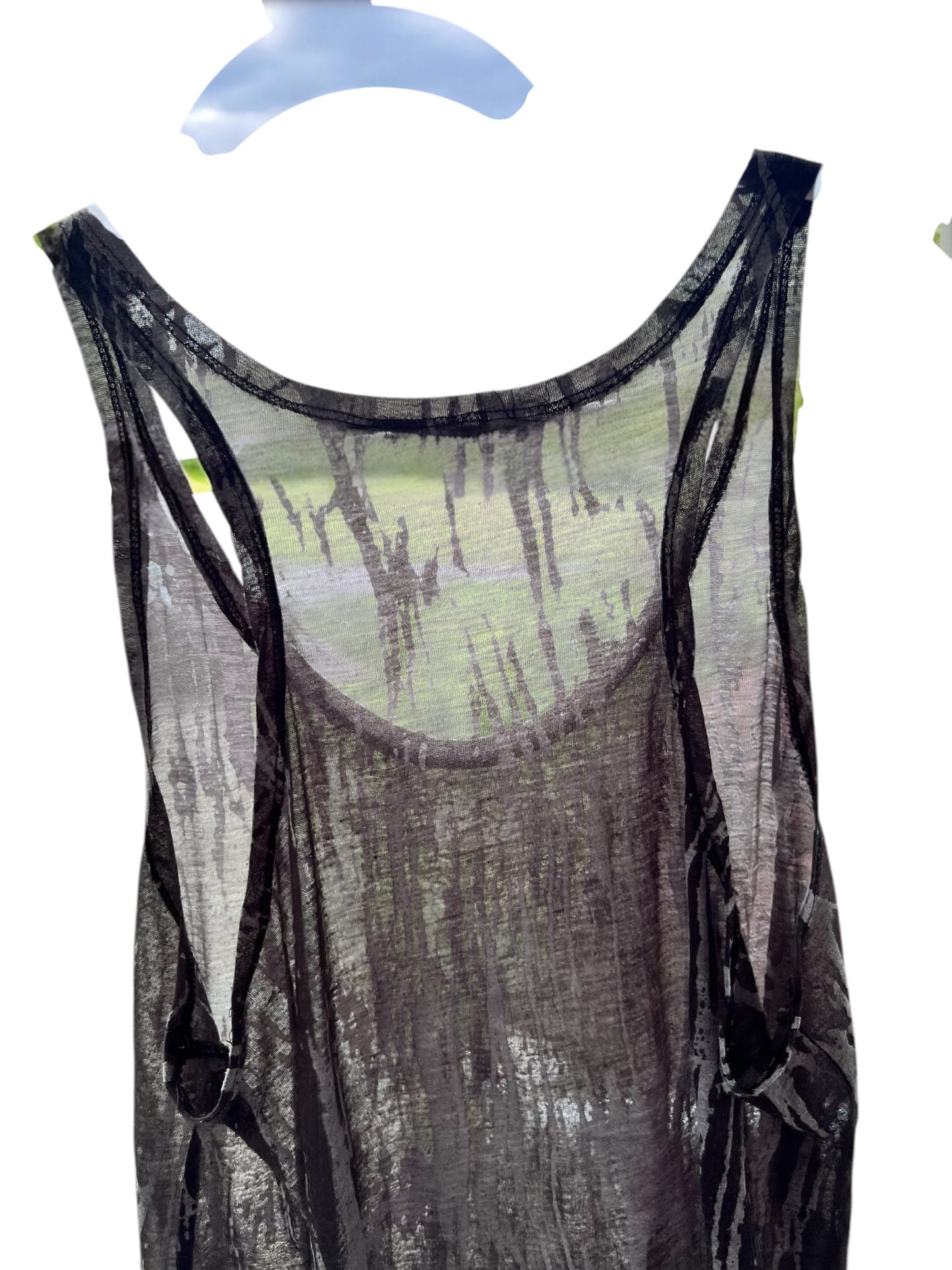 BCBGeneration Sheer Racerback Tank, size large