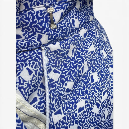 Authentic Vintage 2-Piece Co-Ord All-Over Pattern Skirt & Top 80s, Size S