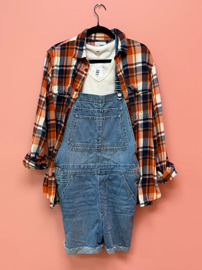 Gap Denim Shorts Overalls-Size M