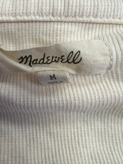 Madewell Collared White Long Sleeved Button-down Shirt, size m