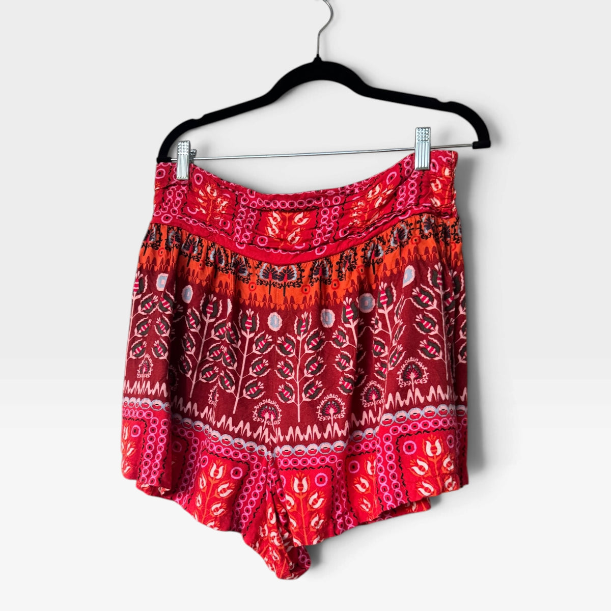 Anthropologie Shorts, Wide-Leg, Ruched, Pull-On, Elastic Waist, Size L