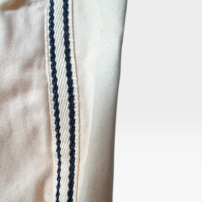 NWT Gap Girlfriend Chinos, Light Peach Color, Frayed Hem, Side Stripes, Size 16