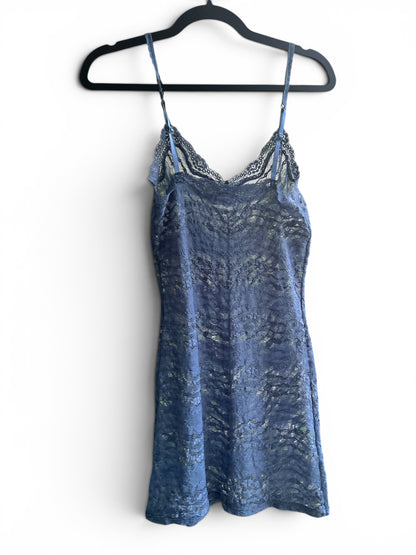Intimately Free People Blue Lace Slip Dress, size xs/s