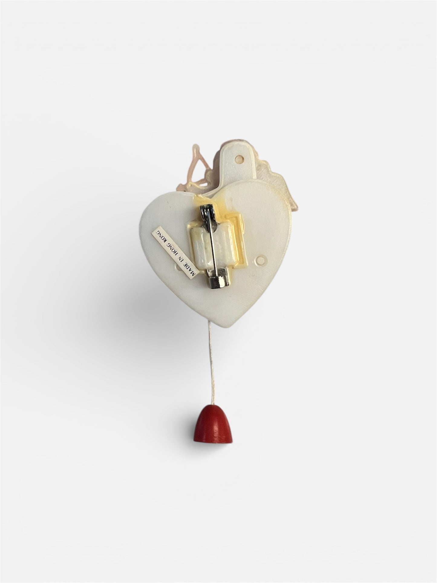 Vintage Movable Cupid Valentines Day Pin/Brooch with Pull String