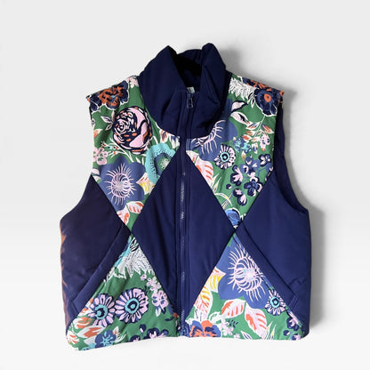 Anthropologie Daily Practice Vest, Floral & Geometric Pattern, Athleisure, Size XL
