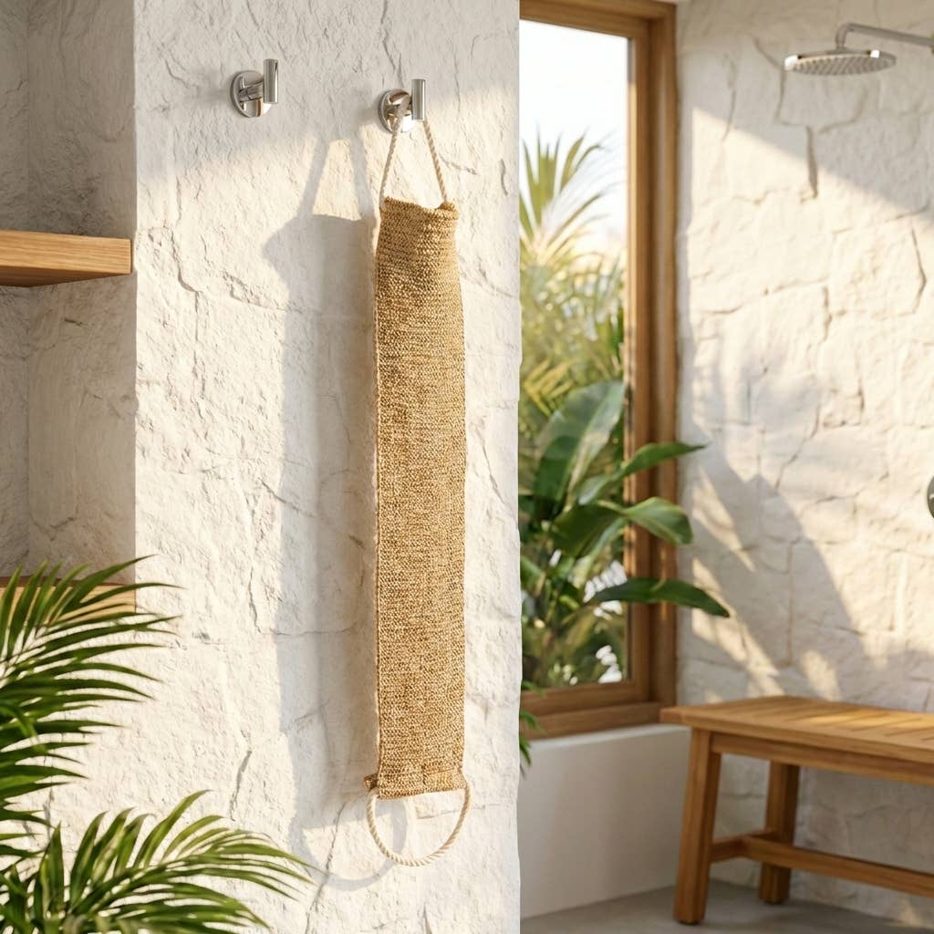 Sisal Linen Back Exfoliating Strap | Eco Friendly Zero Waste | Home Spa