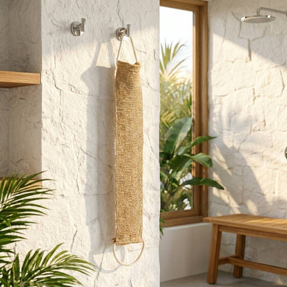 Sisal Linen Back Exfoliating Strap | Eco Friendly Zero Waste | Home Spa